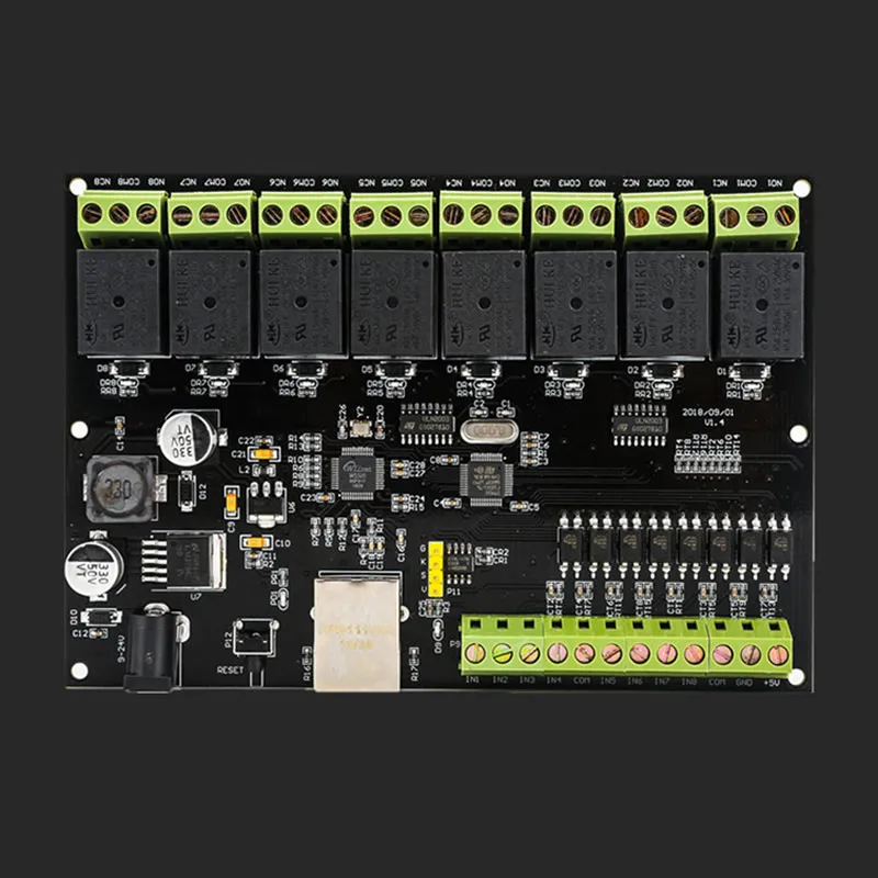 8 way network relay IP/ Ethernet access controller TCP MODBUS 8 in 8 out of the switch transmission
8 way network relay IP/ Ethernet access controller TCP MODBUS 8 in 8 out of the switch transmission