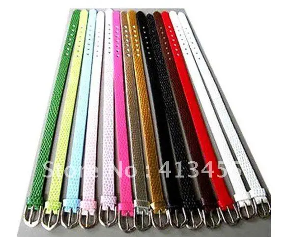 wholesale 100 strips 8mm wide / 21cm length PU Leather Wristband Bracelet fit for diy slide charms | Украшения и аксессуары