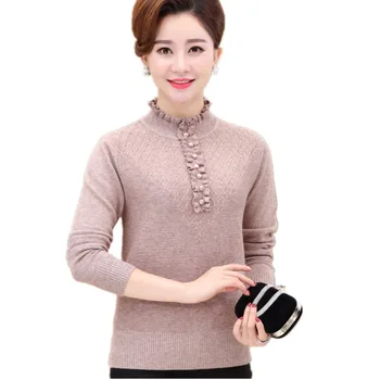 2018 New Spring Autumn Knitted Sweater Beading Fashion Thicken Turtleneck Sweater Women Plus Size Wool Pullovers Sweater YP0882
2018 New Spring Autumn Knitted Sweater Beading Fashion Thicken Turtleneck Sweater Women Plus Size Wool Pullovers Sweater YP0882