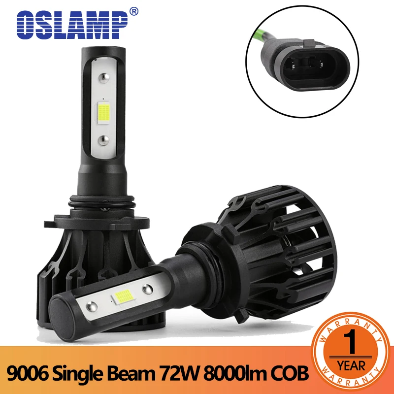 OSlamp 2Pcs 9006 LED Headlight 72W/Pair COB Chips Car Auto led Headlamp Single Beam 8000LM Automobiles Lamp 6500K 12V
OSlamp 2Pcs 9006 LED Headlight 72W/Pair COB Chips Car Auto led Headlamp Single Beam 8000LM Automobiles Lamp 6500K 12V