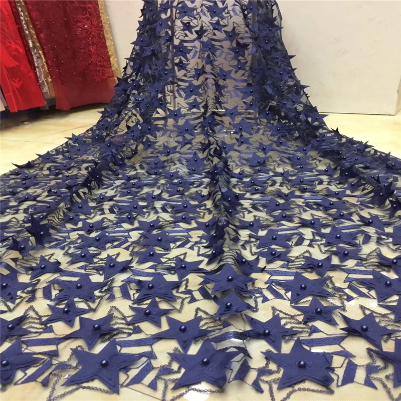 2018 African lace fabric, embroidered with high-quality African lace fabric, blue African French lace fabric, used for party cos
2018 African lace fabric, embroidered with high-quality African lace fabric, blue African French lace fabric, used for party cos