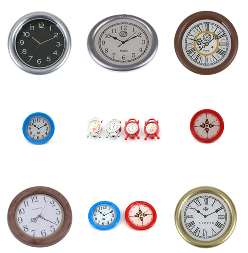 New Dollhouse Miniature Wall Clock 1:12 Scale Play Doll Houses Miniaturas Home Decor Accessories Toy Play Furniture Toys
New Dollhouse Miniature Wall Clock 1:12 Scale Play Doll Houses Miniaturas Home Decor Accessories Toy Play Furniture Toys