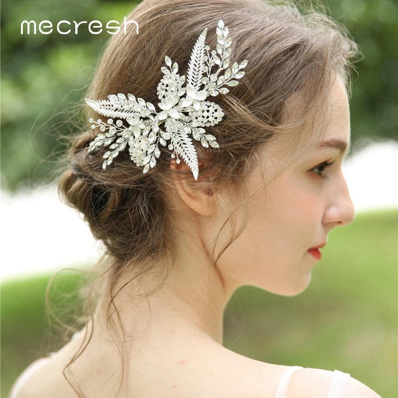 Mecresh Elegant Crystal Leaf Hair Comb for Bride European Rhinestone Floral Bridal Headpiece Women Wedding Accessories MFS171
Mecresh Elegant Crystal Leaf Hair Comb for Bride European Rhinestone Floral Bridal Headpiece Women Wedding Accessories MFS171