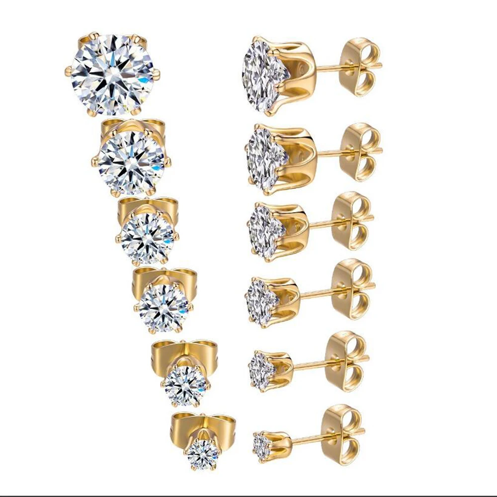 1 pair 3mm-8mm New Fashion Wholesale Round Zircon Crystal Stud Earrings For Women Wedding Cheap Jewelry Brincos Accessories
1 pair 3mm-8mm New Fashion Wholesale Round Zircon Crystal Stud Earrings For Women Wedding Cheap Jewelry Brincos Accessories