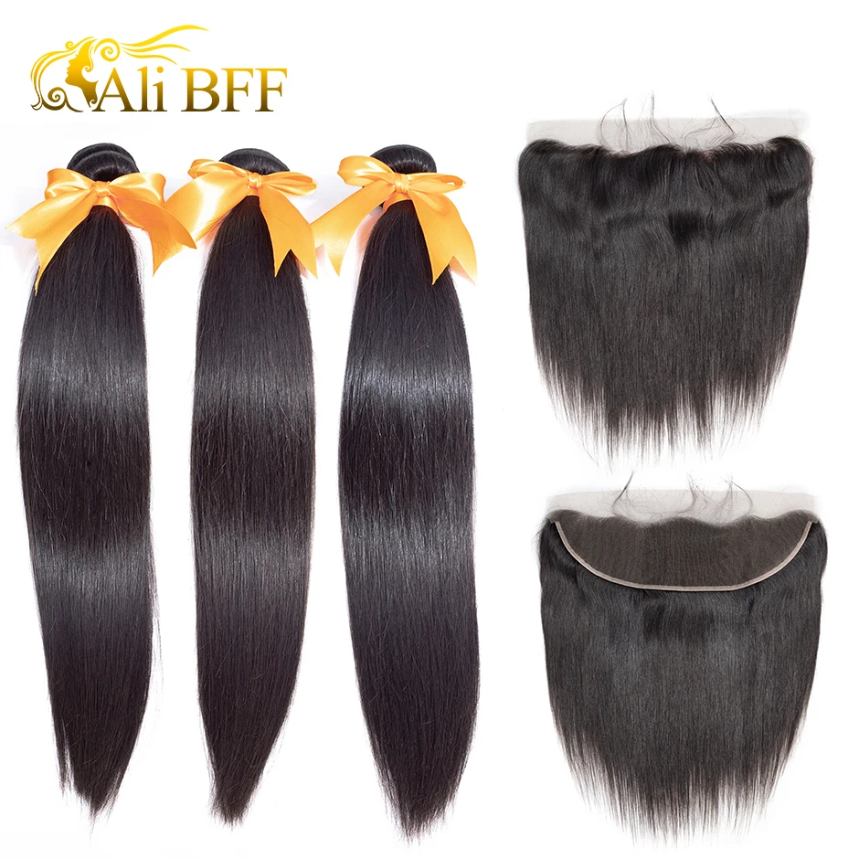ALI BFF Frontal With Bundles Indian Straight Hair Bundles With Frontal 100% Human Hair Bundles With Frontal Remy Hair
ALI BFF Frontal With Bundles Indian Straight Hair Bundles With Frontal 100% Human Hair Bundles With Frontal Remy Hair