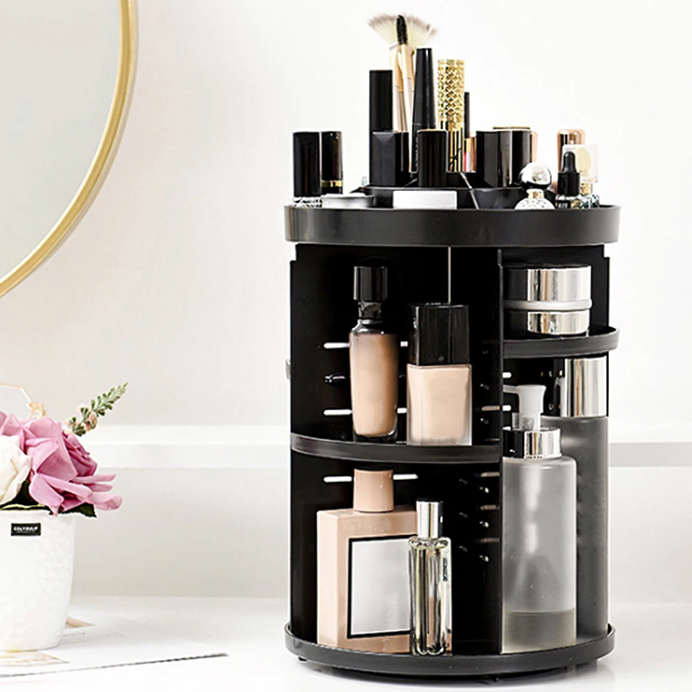 1PCs Fashion 360 Degrees Rotating Makeup Organizer Display Holder Adjustable Makeup Brushes Lipsticks Cosmetic Storage Box
1PCs Fashion 360 Degrees Rotating Makeup Organizer Display Holder Adjustable Makeup Brushes Lipsticks Cosmetic Storage Box
