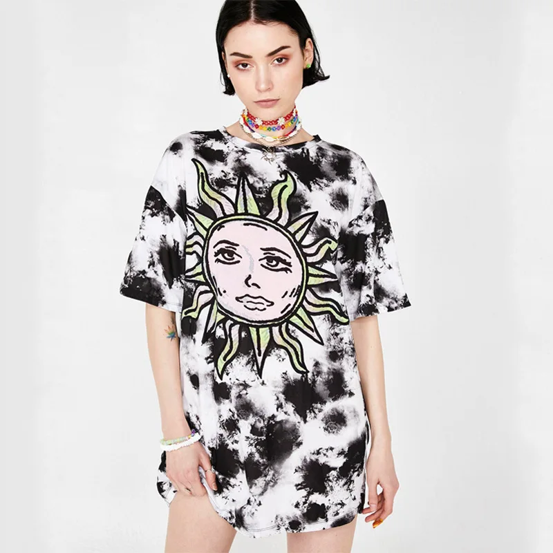 Vogue Loose Medium Long Plus Size T Shirt 2019 Summer New Arrivals Sun Grandpa Print Dyeing Women Tops Streetwear Female Tees
Vogue Loose Medium Long Plus Size T Shirt 2019 Summer New Arrivals Sun Grandpa Print Dyeing Women Tops Streetwear Female Tees