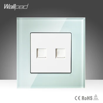 TEL + Data Sokcet Wallpad White Tempered Glass RJ45 RJ11 Computer Telephone Socket Jack Outlet Wall Socket Free Shipping
TEL + Data Sokcet Wallpad White Tempered Glass RJ45 RJ11 Computer Telephone Socket Jack Outlet Wall Socket Free Shipping