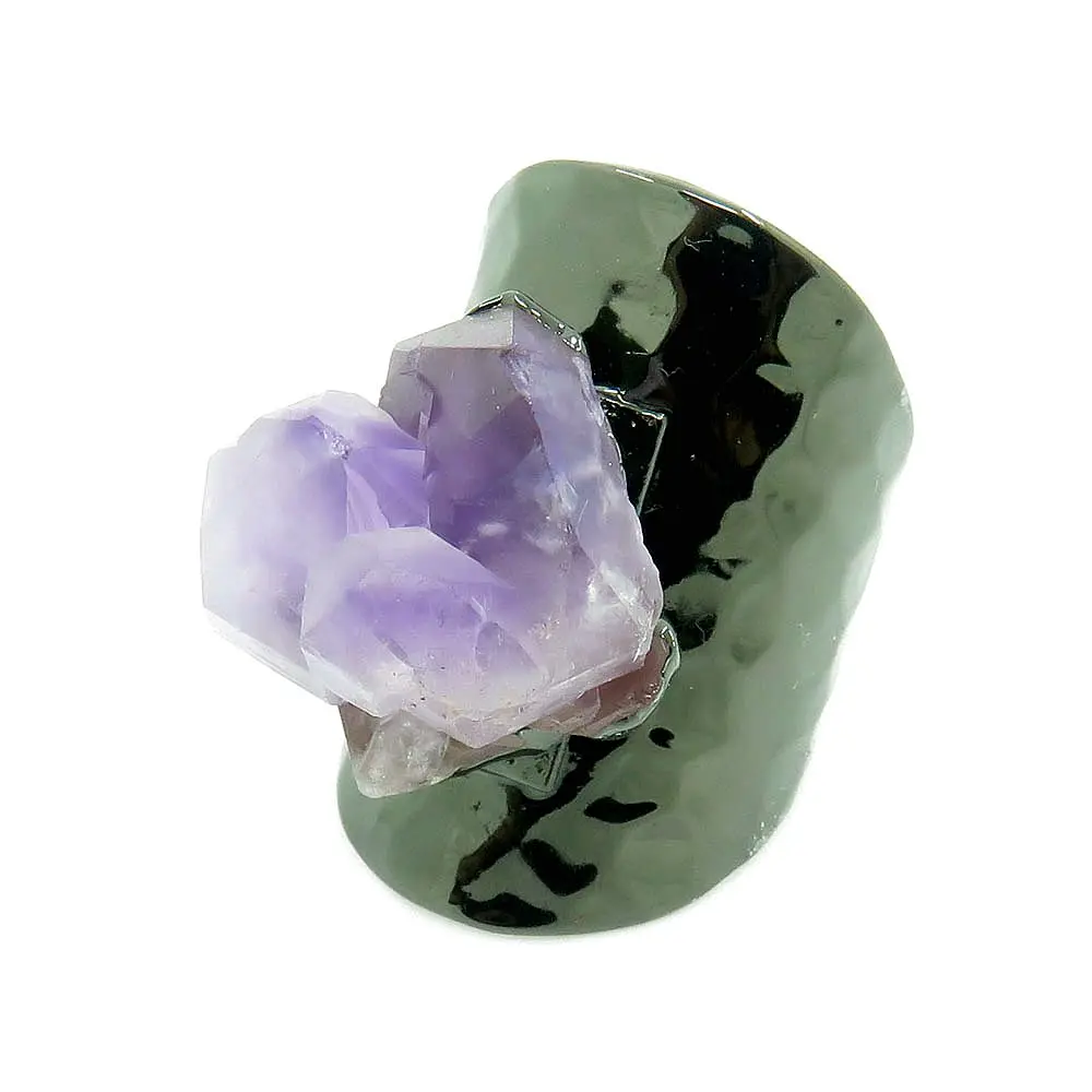 HanKun Silver-Black Plated Fancy Natural Raw Amethysts Flower Druzy Engagement Statement Rings
HanKun Silver-Black Plated Fancy Natural Raw Amethysts Flower Druzy Engagement Statement Rings