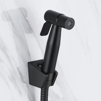 Black Solid stainless steel bathroom toilet bidet sprayer set handheld shower spray shower head complete set sales promotion
Black Solid stainless steel bathroom toilet bidet sprayer set handheld shower spray shower head complete set sales promotion