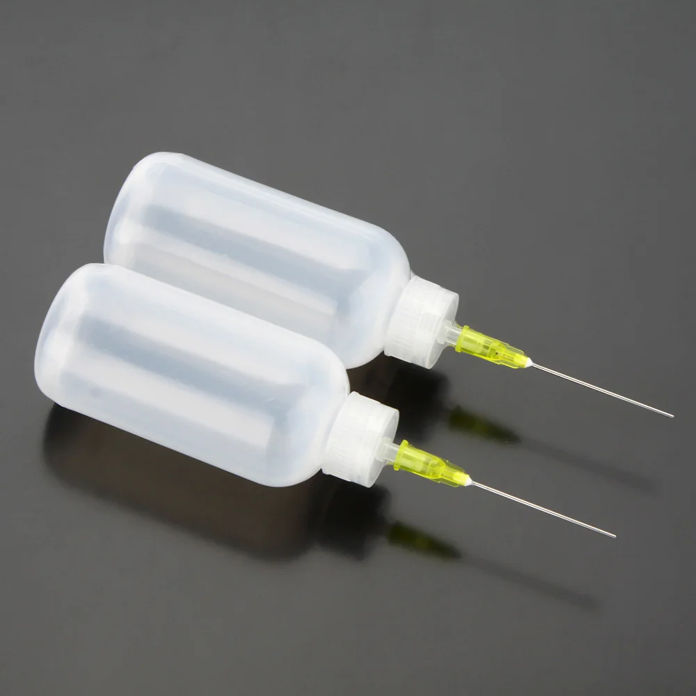 Flux Bottle (2PCS/pack) and Dispenses Flux Evenly Dropper with a Fine Tipped Needle Repairing Tool Part
Flux Bottle (2PCS/pack) and Dispenses Flux Evenly Dropper with a Fine Tipped Needle Repairing Tool Part