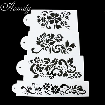 Aomily 4pcs/Set Plastic Art Flowers Cake Stencil Airbrush Painting Art Mold Cookies Fondant Molds DIY Cake Mousse for Cakes
Aomily 4pcs/Set Plastic Art Flowers Cake Stencil Airbrush Painting Art Mold Cookies Fondant Molds DIY Cake Mousse for Cakes