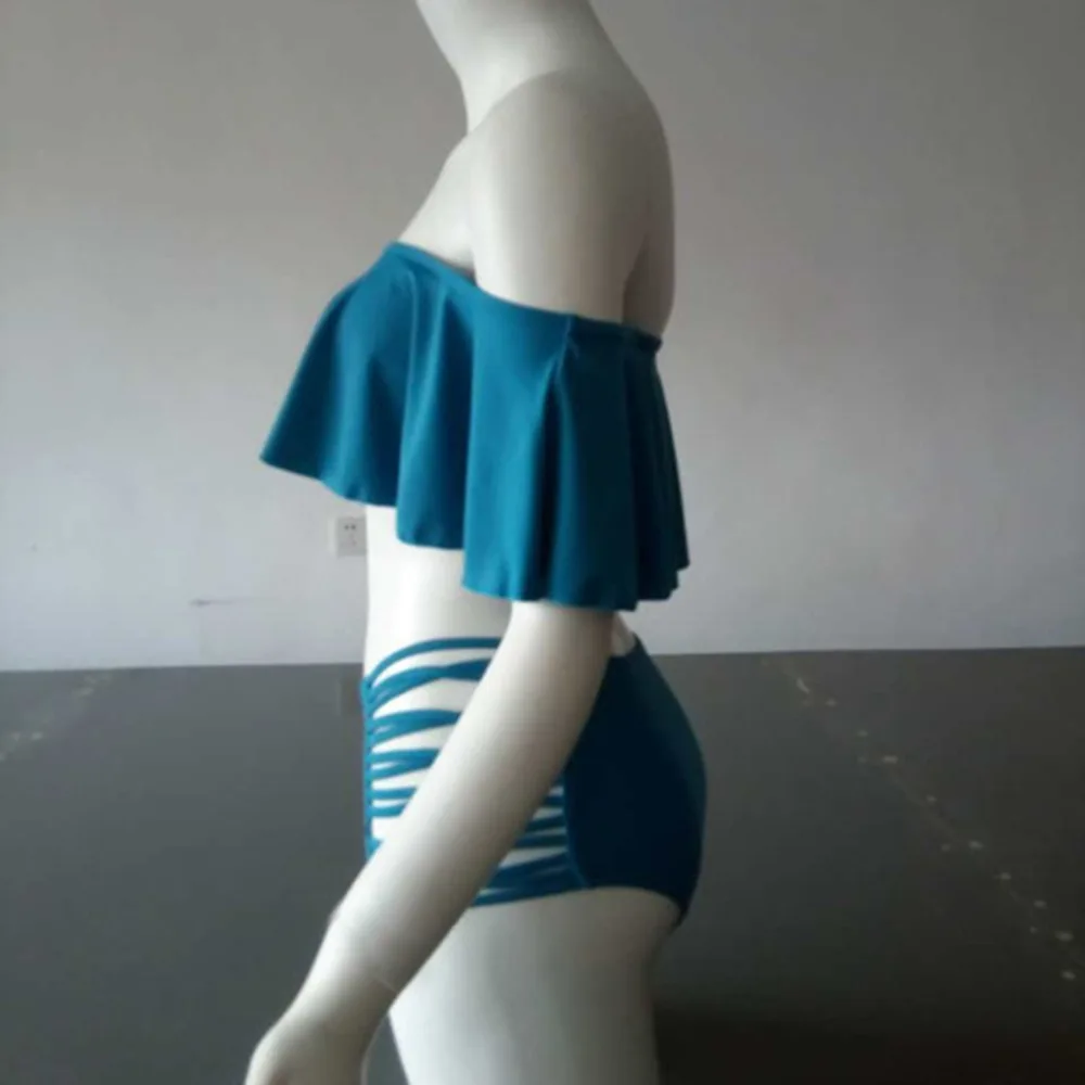 Puseky Sexy Solid color Off Shoulder Bikinis Push Up bandeau Black bikini 2017 swimwear swimsuit women high waist bathing Suit 19 Puseky Sexy Solid color Off Shoulder Bikinis Push Up bandeau Black bikini 2017 swimwear swimsuit women high waist bathing Suit 19