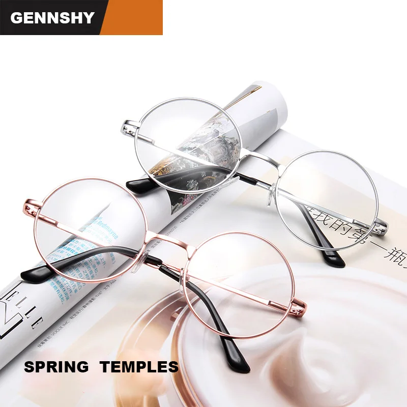 2018 Korean Trend Eyeglasses Frame Unisex Retro Small Round Metal Optical Frame Spring Temple Gun Black Gold Frame Clear Lenases
2018 Korean Trend Eyeglasses Frame Unisex Retro Small Round Metal Optical Frame Spring Temple Gun Black Gold Frame Clear Lenases