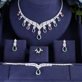 jankelly Hotsale African 4pc Bridal Jewelry Sets New Fashion Dubai Necklace Sets For Women Wedding Party Accessories Design
jankelly Hotsale African 4pc Bridal Jewelry Sets New Fashion Dubai Necklace Sets For Women Wedding Party Accessories Design
