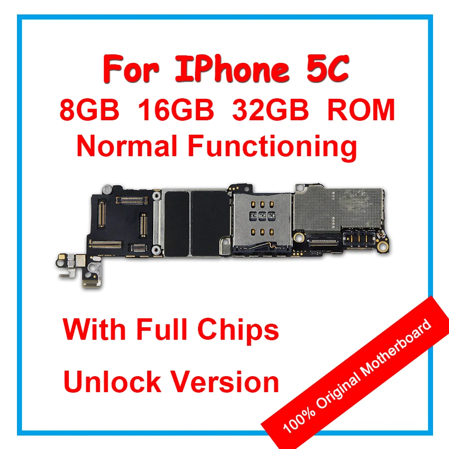 Original Motherboard For iPhone 5C 8GB/16GB/32GB 100% Unlock Mainboard With Full Chips IOS system Logic Board Replacement repair
Original Motherboard For iPhone 5C 8GB/16GB/32GB 100% Unlock Mainboard With Full Chips IOS system Logic Board Replacement repair