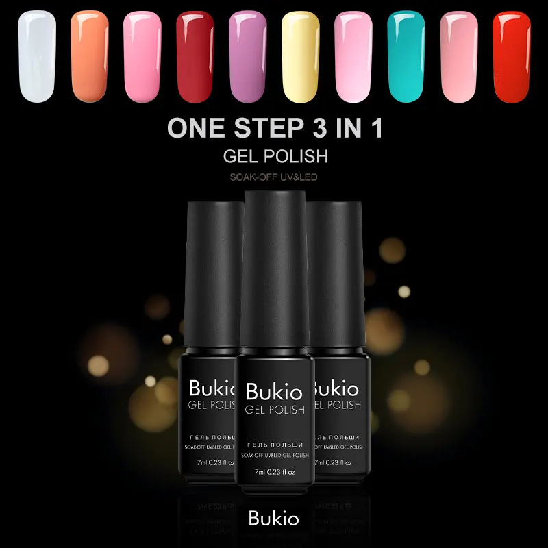 Bukio One Step 3 In 1 French Nail Polish Hybrid Varnishes Art UV Gel Polish No Need Top and Base Coat Manicure Kit for Nails
Bukio One Step 3 In 1 French Nail Polish Hybrid Varnishes Art UV Gel Polish No Need Top and Base Coat Manicure Kit for Nails