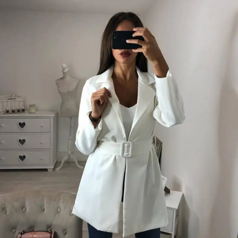 New Arrival Women Autumn Winter Solid Color Jackets Lapel Casual Long Sleeves Warm Coat Office Lady Female Blazer With Belt
New Arrival Women Autumn Winter Solid Color Jackets Lapel Casual Long Sleeves Warm Coat Office Lady Female Blazer With Belt