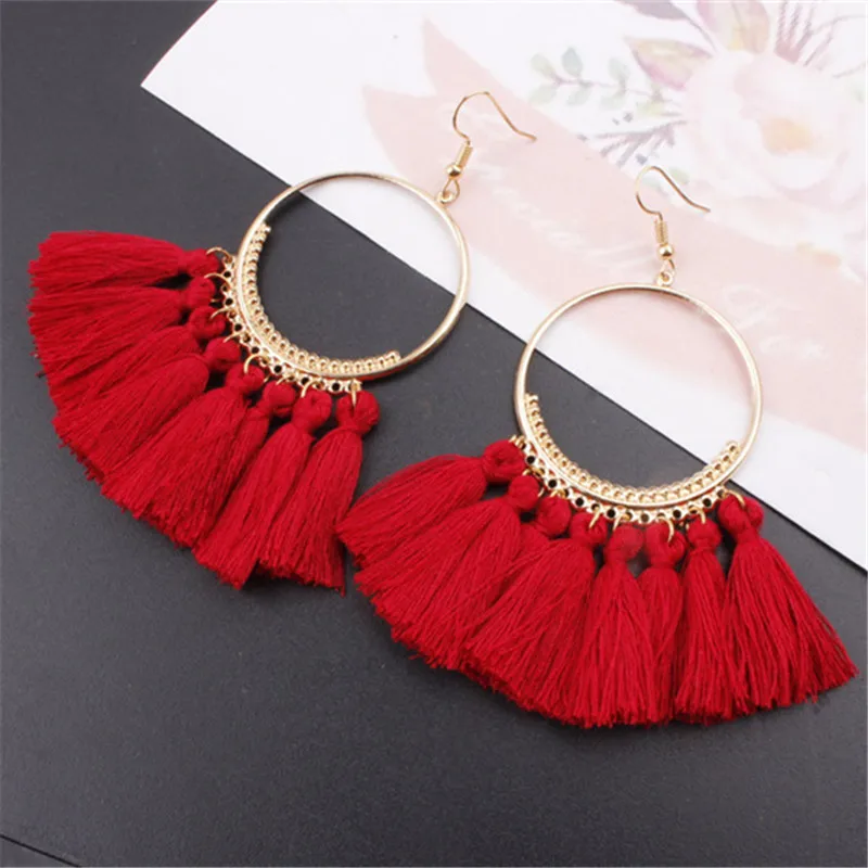 Heat Tassel Earrings For Women Ethnic Big Drop Earrings Bohemia Fashion Jewelry Trendy Cotton Rope Fringe Long Dangle 17 Colors
Heat Tassel Earrings For Women Ethnic Big Drop Earrings Bohemia Fashion Jewelry Trendy Cotton Rope Fringe Long Dangle 17 Colors