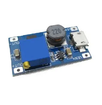 

MT3608 DC-DC Adjustable Boost Module 2A Boost Plate Step Up Module With Micro USB 2V-24V to 5V 9V 12V 28V LM2577 Replace XL6009