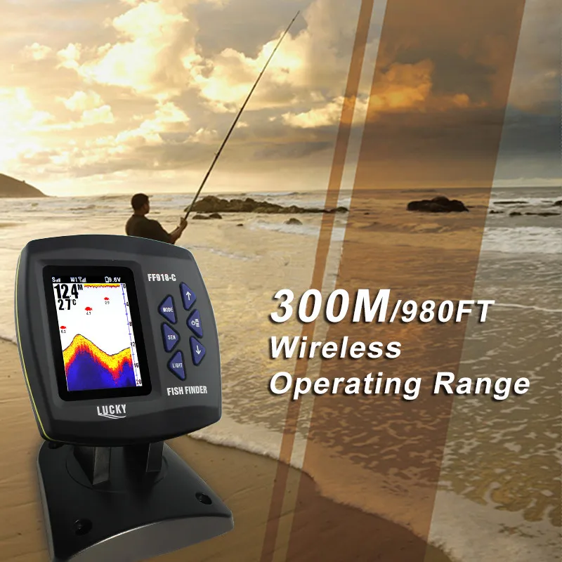 Russian Menu Color Wireless Boat Fish Finder 300m/980ft Wireless Operating Range Fishfinder LUCKY FF918-CWL2 for Boating Fishing
Russian Menu Color Wireless Boat Fish Finder 300m/980ft Wireless Operating Range Fishfinder LUCKY FF918-CWL2 for Boating Fishing