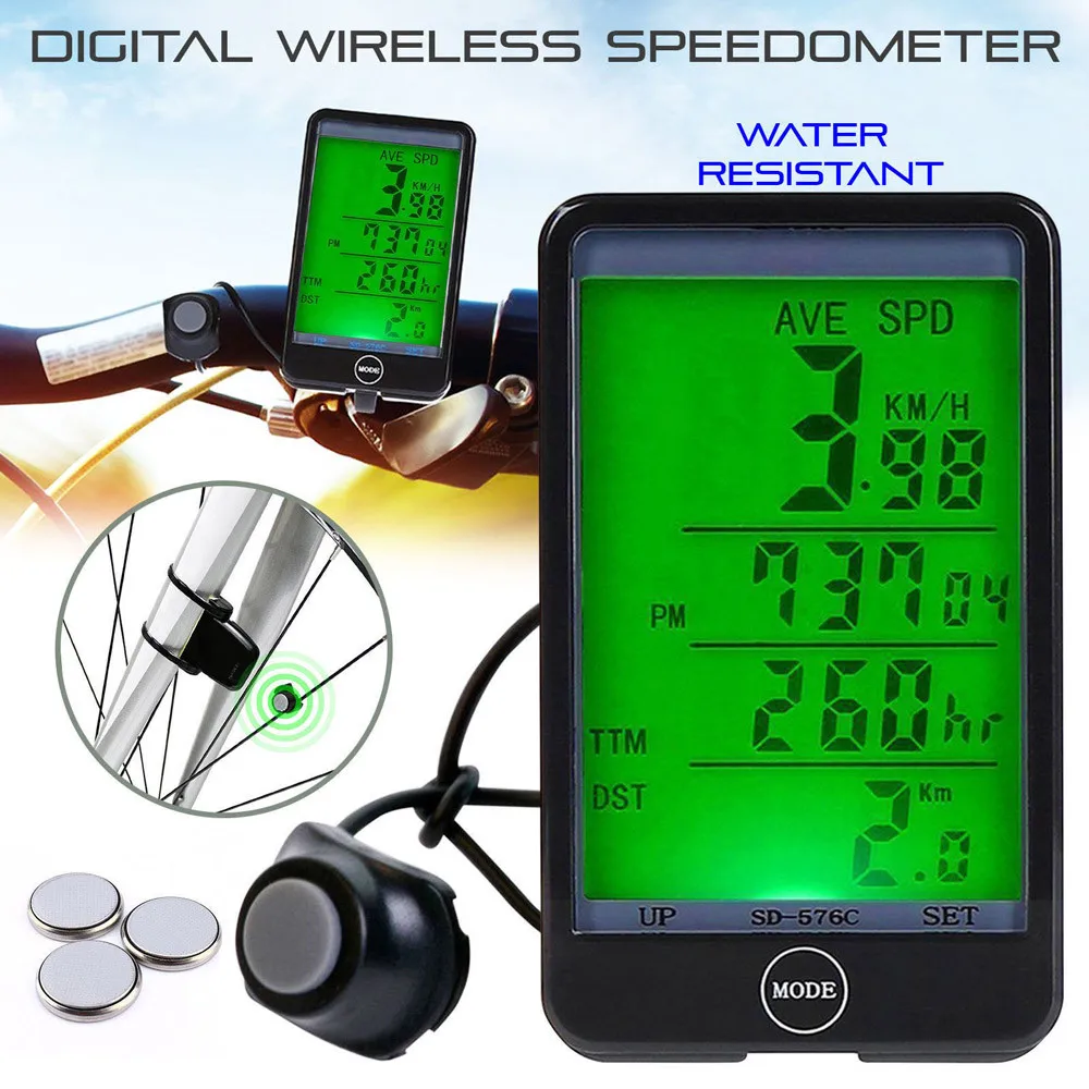1inch Bike Wireless Computer Rainproof Multifunction Riding Bicycle Odometer Cycling Speedometer Stopwatch Backlight #Zer
1inch Bike Wireless Computer Rainproof Multifunction Riding Bicycle Odometer Cycling Speedometer Stopwatch Backlight #Zer