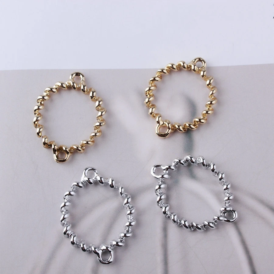 10pcs Double Hole Oval Connectors Gold Silver Pendants Charms DIY Stud/Drop Earring Bracelet Making Accessories Jewelry Findings
10pcs Double Hole Oval Connectors Gold Silver Pendants Charms DIY Stud/Drop Earring Bracelet Making Accessories Jewelry Findings
