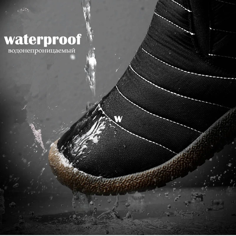 2018 Winter Outdoor Shoes Man Ankle Boot Men Boot Cotton Fabric Man Snow Shoes Botas Hombre Snow Boots Waterproof Boots for Men