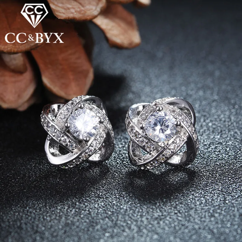 Fashion Design White Gold color Stud Earrings for Women Fine Jewelry Bijoux boucle d'oreille Brincos CCE045
Fashion Design White Gold color Stud Earrings for Women Fine Jewelry Bijoux boucle d'oreille Brincos CCE045