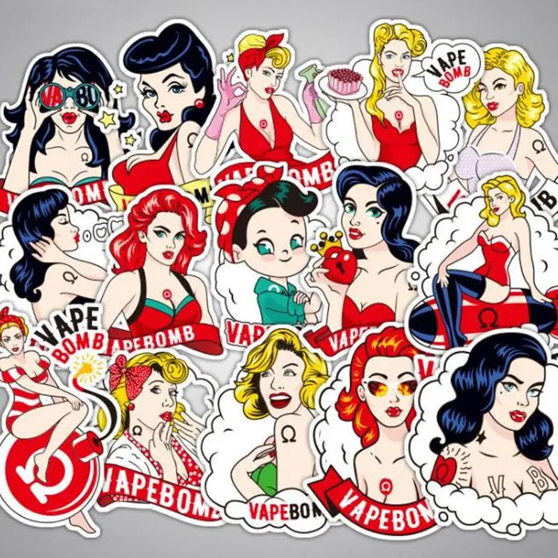 32pcs/Lot COOL Sexy Vape Bomb Belle Brand Graffiti Stickers Scrapbooking Skateboard Waterproof PVC Laptop Luggage Stickers Pack
32pcs/Lot COOL Sexy Vape Bomb Belle Brand Graffiti Stickers Scrapbooking Skateboard Waterproof PVC Laptop Luggage Stickers Pack