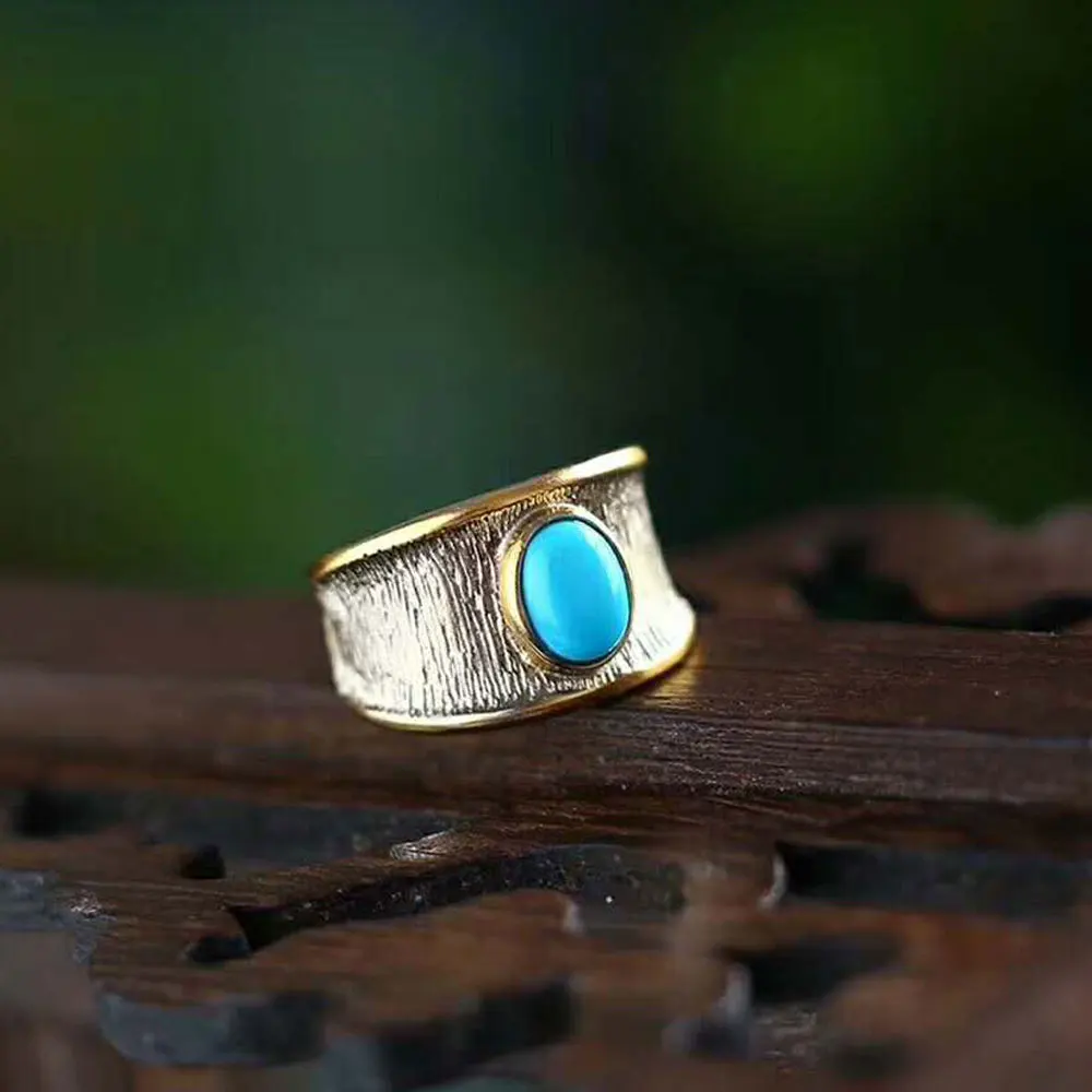 RADHORSE 925 Silver Rings for Women Fine Jewelry Turquoise vertical Grain Modeling Sterling Silver Ring Adjustable Silver
RADHORSE 925 Silver Rings for Women Fine Jewelry Turquoise vertical Grain Modeling Sterling Silver Ring Adjustable Silver
