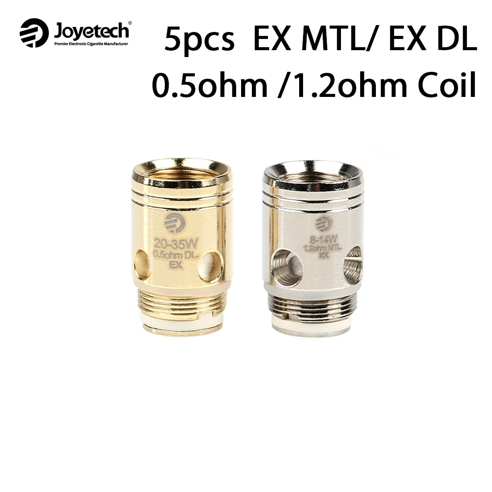 5pcs Joyetech EX DL Coil Head EX MTL Core 0.5ohm 1.2ohm Electronic Cigarette Atomizer Core For Joyetech Exceed D19 Kit Vape
5pcs Joyetech EX DL Coil Head EX MTL Core 0.5ohm 1.2ohm Electronic Cigarette Atomizer Core For Joyetech Exceed D19 Kit Vape