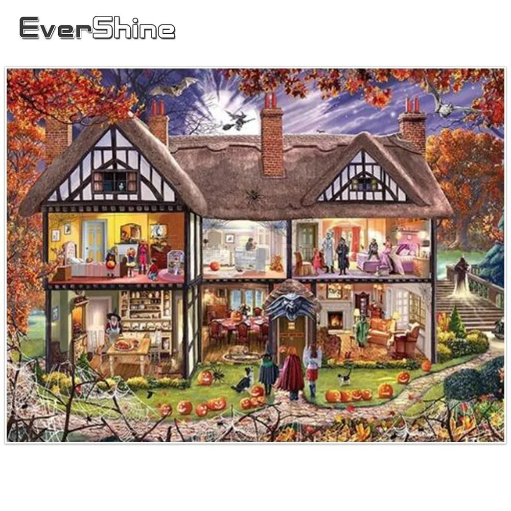 EverShine DIY Diamond Painting Full Square House Pattern Diamond Mosaic Halloween Diamond Embroidery Scenery Manual Hobby
EverShine DIY Diamond Painting Full Square House Pattern Diamond Mosaic Halloween Diamond Embroidery Scenery Manual Hobby