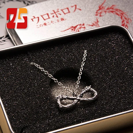 Фото Аниме бесконечное Ssangyong Ouroboros 925 серебро ожерелье Toma серебряный кулон символ