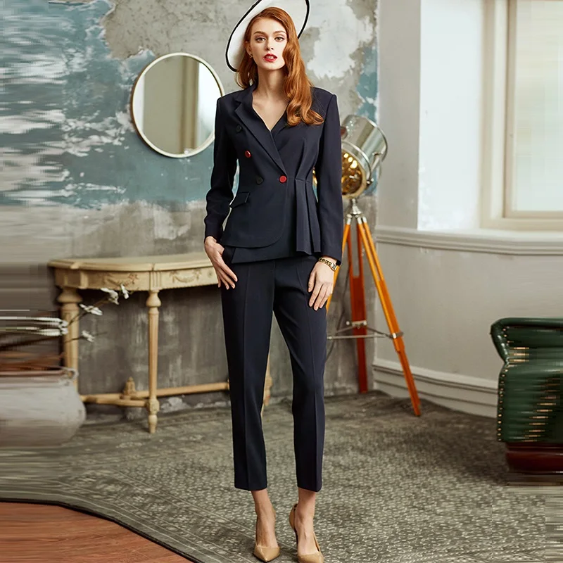 Korea Version Woman Business Suit Set,Blue Color Office Lady Slim Fit Interview Formal Occasion Suit Pant Set,Wedding Evening,A1
Korea Version Woman Business Suit Set,Blue Color Office Lady Slim Fit Interview Formal Occasion Suit Pant Set,Wedding Evening,A1