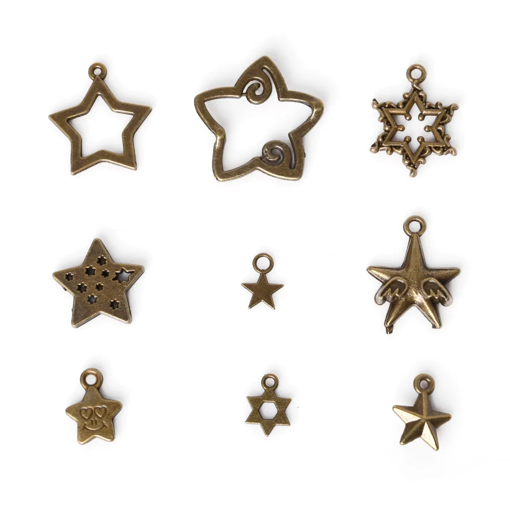 Antique Metal Zinc Alloy Various Star Charms DIY Pentagram Pendant Charms Jewelry Making
Antique Metal Zinc Alloy Various Star Charms DIY Pentagram Pendant Charms Jewelry Making