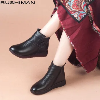 Women's Ankle Boots Soft Flats Casual Shoes Fashion soft bottom Women Autumn Winter Handmade Genuine Leather Shoes Female
Women's Ankle Boots Soft Flats Casual Shoes Fashion soft bottom Women Autumn Winter Handmade Genuine Leather Shoes Female