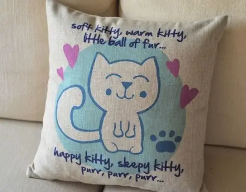 Cute Cat Soft Kitty Cushion Cover Linen Cotton Throw Pillow Case Cartoon Cat Kids Room Car Seat Decor Gifts Big Bang Theory 18"
Cute Cat Soft Kitty Cushion Cover Linen Cotton Throw Pillow Case Cartoon Cat Kids Room Car Seat Decor Gifts Big Bang Theory 18"