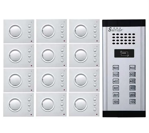 Intercom System Audio Door Phone for 12 apartments, 4-wired Audio Doorphone With Hand-free Indoor Units ,ID Card Unlock
Intercom System Audio Door Phone for 12 apartments, 4-wired Audio Doorphone With Hand-free Indoor Units ,ID Card Unlock