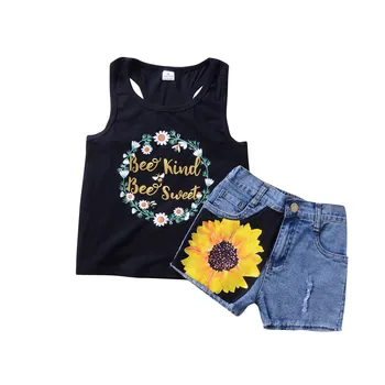 Kids Baby Girls Clothing T-shirt Tops Denim Shorts Casual Outfits Clothes Sets Girl
Kids Baby Girls Clothing T-shirt Tops Denim Shorts Casual Outfits Clothes Sets Girl