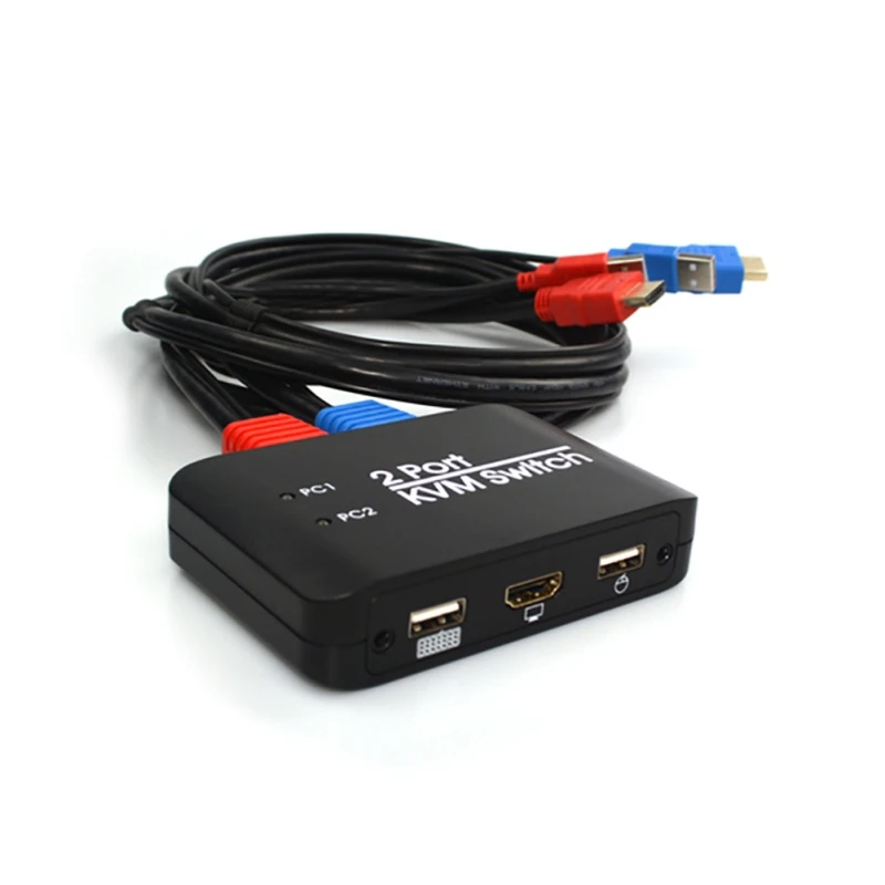 NEW 2 Port KVM Switch USB HDMI 2.0 4K Switcher Support LED For Windows For Apple For Android Black
NEW 2 Port KVM Switch USB HDMI 2.0 4K Switcher Support LED For Windows For Apple For Android Black