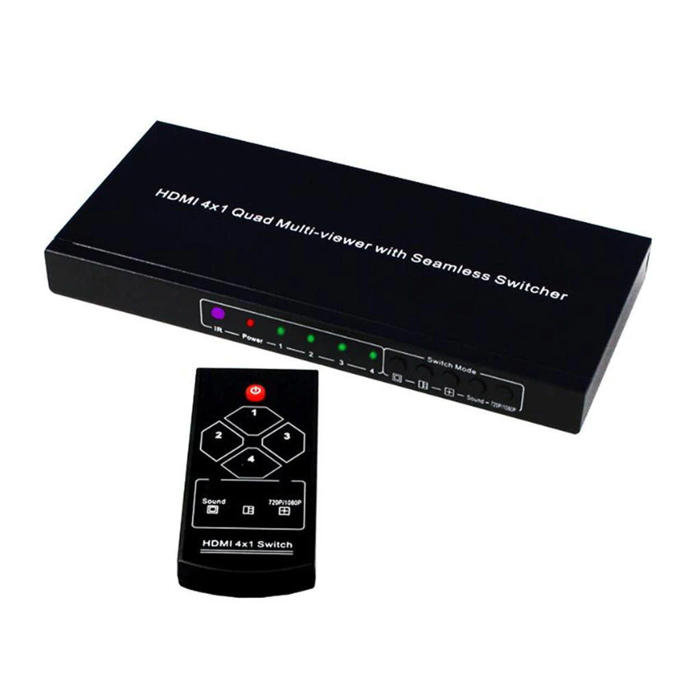 HDMI Switch HY-3401-M-H Four Picture Video Divider Processor 4X1 Four Into a Screen Split Seamless Switcher
HDMI Switch HY-3401-M-H Four Picture Video Divider Processor 4X1 Four Into a Screen Split Seamless Switcher