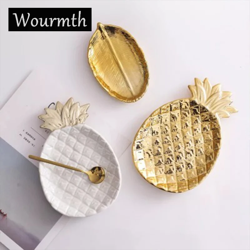 Wourmth Nordic Style leaves Pineapple antlers shape Ceramic Tray Snack Dish Plate Jewelry Organizer Storage Tray Home Decoratio
Wourmth Nordic Style leaves Pineapple antlers shape Ceramic Tray Snack Dish Plate Jewelry Organizer Storage Tray Home Decoratio