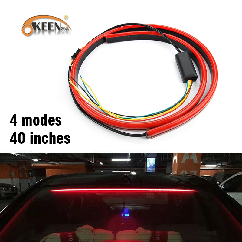 OKEEN Super Bright Car Brake Light Strip Red Flowing Flashing Car Third Brake Light Stop Lamp Waterproof LED Signal Light Strips
OKEEN Super Bright Car Brake Light Strip Red Flowing Flashing Car Third Brake Light Stop Lamp Waterproof LED Signal Light Strips