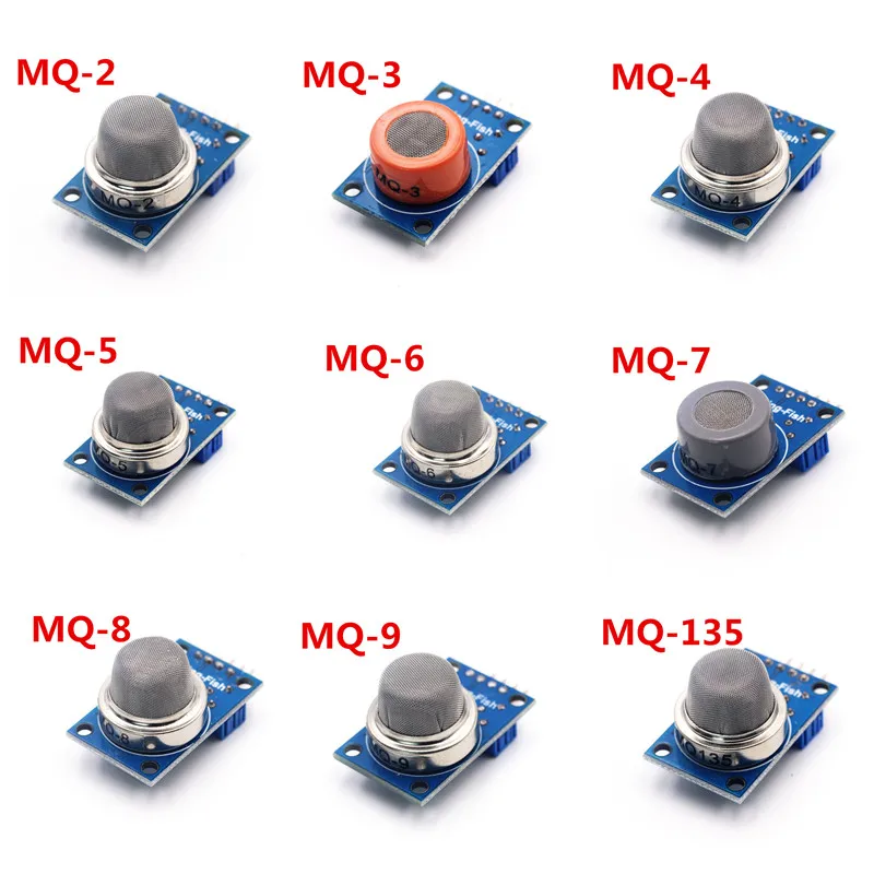 MQ-2 MQ-3 MQ-4 MQ-5 MQ-6 MQ-7 MQ-8 MQ-9 MQ-135 Detection Smoke methane liquefied Gas Sensor Module for Arduino Starter DIY Kit
MQ-2 MQ-3 MQ-4 MQ-5 MQ-6 MQ-7 MQ-8 MQ-9 MQ-135 Detection Smoke methane liquefied Gas Sensor Module for Arduino Starter DIY Kit
