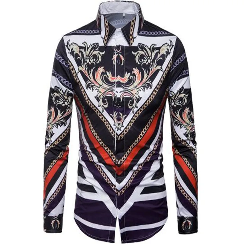 2019 spring and autumn new fashion version of men business men printing court european-style men's long-sleeve lapel shirt CS902
2019 spring and autumn new fashion version of men business men printing court european-style men's long-sleeve lapel shirt CS902
