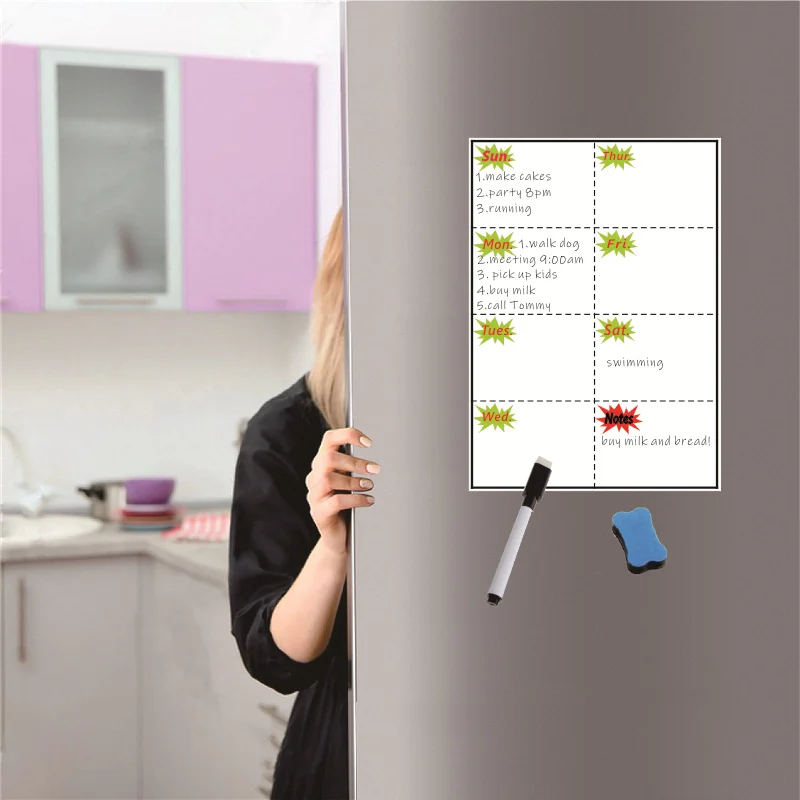 A4 Size Magnetic Whiteboard Weekly Planner Fridge Magnets Organizer To Do List Reminder Daily Plan Schedule Writing Board Marker
A4 Size Magnetic Whiteboard Weekly Planner Fridge Magnets Organizer To Do List Reminder Daily Plan Schedule Writing Board Marker