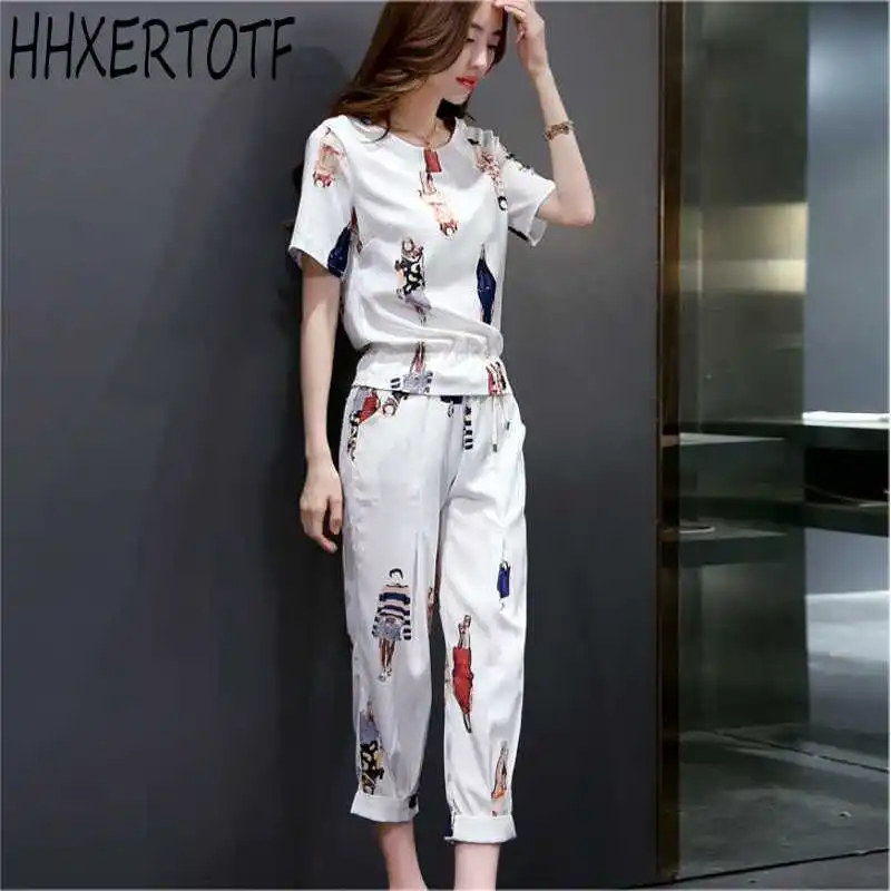 2019 Summer Cotton Linen 2 Piece Sets Women Short Sleeve T-shirts +Pants Suits Casual Loose Women's Sets
2019 Summer Cotton Linen 2 Piece Sets Women Short Sleeve T-shirts +Pants Suits Casual Loose Women's Sets