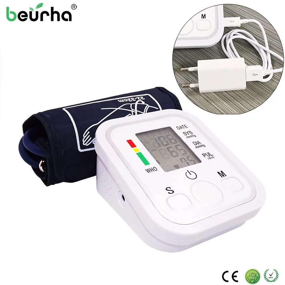 Automatic Digital LCD Display Up Arm Blood Pressure Monitor Heart Beat Rate Pulse Meter Tonometer Sphygmomanometers Pulsometer
Automatic Digital LCD Display Up Arm Blood Pressure Monitor Heart Beat Rate Pulse Meter Tonometer Sphygmomanometers Pulsometer