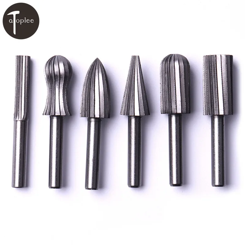 6 PCS 6mm Shank Bearing Steel Burrs Files Rotary File Cutter Engraving Grinding Bit For Rotary Tools Accessories Dremel Tool
6 PCS 6mm Shank Bearing Steel Burrs Files Rotary File Cutter Engraving Grinding Bit For Rotary Tools Accessories Dremel Tool